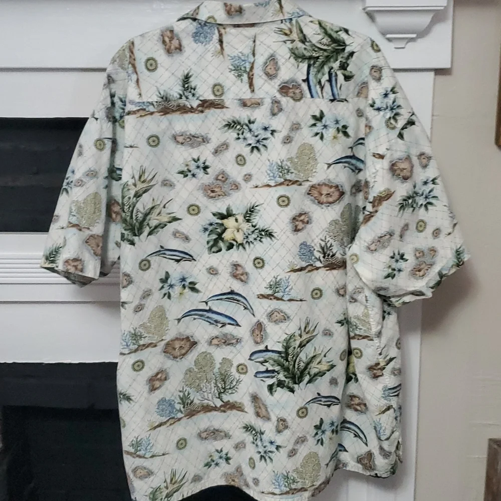 Pierre Cardin tropical scene shirt - Picture 5 of 6